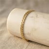 Hasır Örme Bileklik - 14K Altın Rengi Kaplama, 19 cm