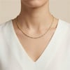 İnce Burgu Zincir Çelik Kolye - 14k Altın Rengi Kaplama, 45 cm / 2 mm