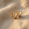 Kalın Halka Küpe - 14k Altın Rengi Kaplama, 1 cm çap