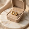 Kalın Küçük Halka Çelik Küpe - 14k Altın Rengi Kaplama, 1,3 cm