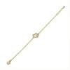 Kalp Charm Zirkon Taşlı Bileklik - 14K Altın Rengi Kaplama, 17+3 cm