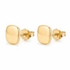 Kare Sade Küpe - 14K Altın Kaplama - 1 cm