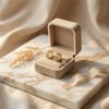 Labirent Desenli Halka Küpe - 14k Altın Rengi Kaplama, 1 cm çap