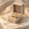 Labirent Desenli Halka Küpe - 14K Altın Rengi Kaplama, 2 cm çap