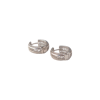 Labirent Desenli Halka Küpe - Gümüş Rengi Kaplama, 2 cm çap