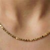 Mini Pul Gurmet Zincir Kolye - 14K Altın Rengi Kaplama, 50 cm