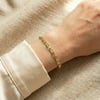 Minimal Halkalı Zincir Bileklik - 14k Altın Rengi Kaplama, 18+5 cm