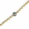 Nazar Boncuğu Zirkon Taşlı Ayarlanabilir Oval Zincir Bileklik - 14k Altın Kaplama - 19 cm