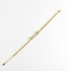 Panter Figürlü Zirkon Taşlı Gurmet Bileklik - 14k Altın Kaplama - 18+3 cm