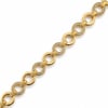 Pave Kilitli Zirkon Taşlı Oval Zincir Bileklik - 14k Altın Kaplama - 19 cm