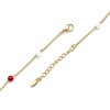 Renkli Mineli Top Bileklik - 14K Altın Kaplama - 17+3 cm