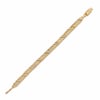 Sıralı Zirkon Taşlı Zincir Bileklik - 14k Altın Kaplama - 17+1 cm