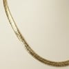Yassı Balık Sırtı Kolye - 14K Altın Rengi Kaplama, 55 cm