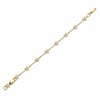 Yıldız Zirkon Taşlı Bileklik - 14K Altın Kaplama - 17 cm