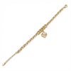 Yonca Charm Küba Zincir Bileklik - 14K Altın Rengi Kaplama, 17+3 cm