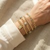 Yonca Charm Küba Zincir Bileklik - 14K Altın Rengi Kaplama, 17+3 cm