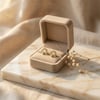 Yuvarlak Zincir Taş Detaylı Küpe - 14k Altın Rengi Kaplama, 1,2 cm