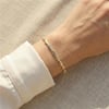 Zirkon Taşlı Konik Bileklik - 14K Altın Rengi Kaplama, 16+2 cm