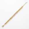 Zirkon Taşlı Örgü Bileklik - 14k Altın Kaplama - 17+3 cm