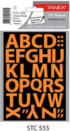 STC HARF-RAKAM ETIKETI STC-555, HARF, 23 MM, 2 AD., FLO TURUNCU