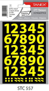 STC HARF-RAKAM ETIKETI STC-557, RAKAM, 23 MM, 2 AD., FLO SARI