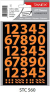STC HARF-RAKAM ETIKETI STC-560, RAKAM, 23 MM, 2 AD., FLO TURUNCU
