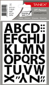 STC HARF-RAKAM ETIKETI STC-571, HARF, 23 MM, 2 AD., PP ŞEFFAF