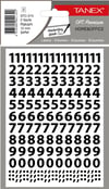 STC HARF-RAKAM ETIKETI STC-574, RAKAM, 10 MM, 2 AD., PP ŞEFFAF