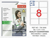 TW-2008 99,1x67,7 mm PARLAK LASER ETİKET 