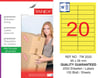 TW-2020 95x26 mm SARI LASER ETİKET 