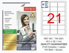 TW-2021 63,5x38,1 mm GOLD LASER ETİKET 
