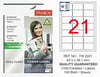 TW-2021 63,5x38,1 mm PARLAK LASER ETİKET 