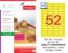 TW-2022 50x22 mm FLO SARI LASER ETİKET 