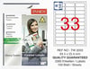 TW-2033 63,5x25,4 mm PARLAK LASER ETİKET 