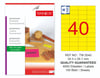 TW-2040 52,5x29,7 mm FLO SARI LASER ETİKET 