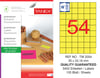 TW-2054 35x33,16 mm FLO SARI LASER ETİKET 