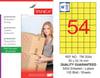 TW-2054 35x33,16 mm SARI LASER ETİKET 
