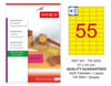 TW-2055 37x24 mm FLO SARI LASER ETİKET 