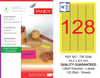 TW-2096 43,2x8,5 mm FLO SARI LASER ETİKET 