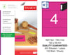 TW-2104 192x59 mm FLO PEMBE LASER ETİKET 