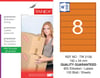 TW-2108 192x34 mm TURUNCU LASER ETİKET 