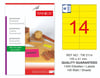 TW-2114 105x41 mm FLO SARI LASER ETİKET 