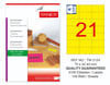 TW-2124 70x42,43 mm FLO SARI LASER ETİKET 