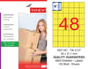 TW-2137 35x37,125 mm SARI LASER ETİKET 