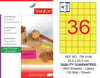 TW-2148 40,6x25,4 mm FLO SARI LASER ETİKET 