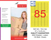 TW-2180 37x14,25 mm SARI LASER ETİKET 