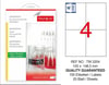 TW-2204 105x148,5 mm YARI SAYDAM LASER ETİKET 