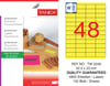 TW-2248 52,5x23 mm FLO SARI LASER ETİKET 