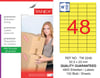 TW-2248 52,5x23 mm SARI LASER ETİKET 