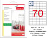 TW-2270 40x20 mm YARI SAYDAM LASER ETİKET 